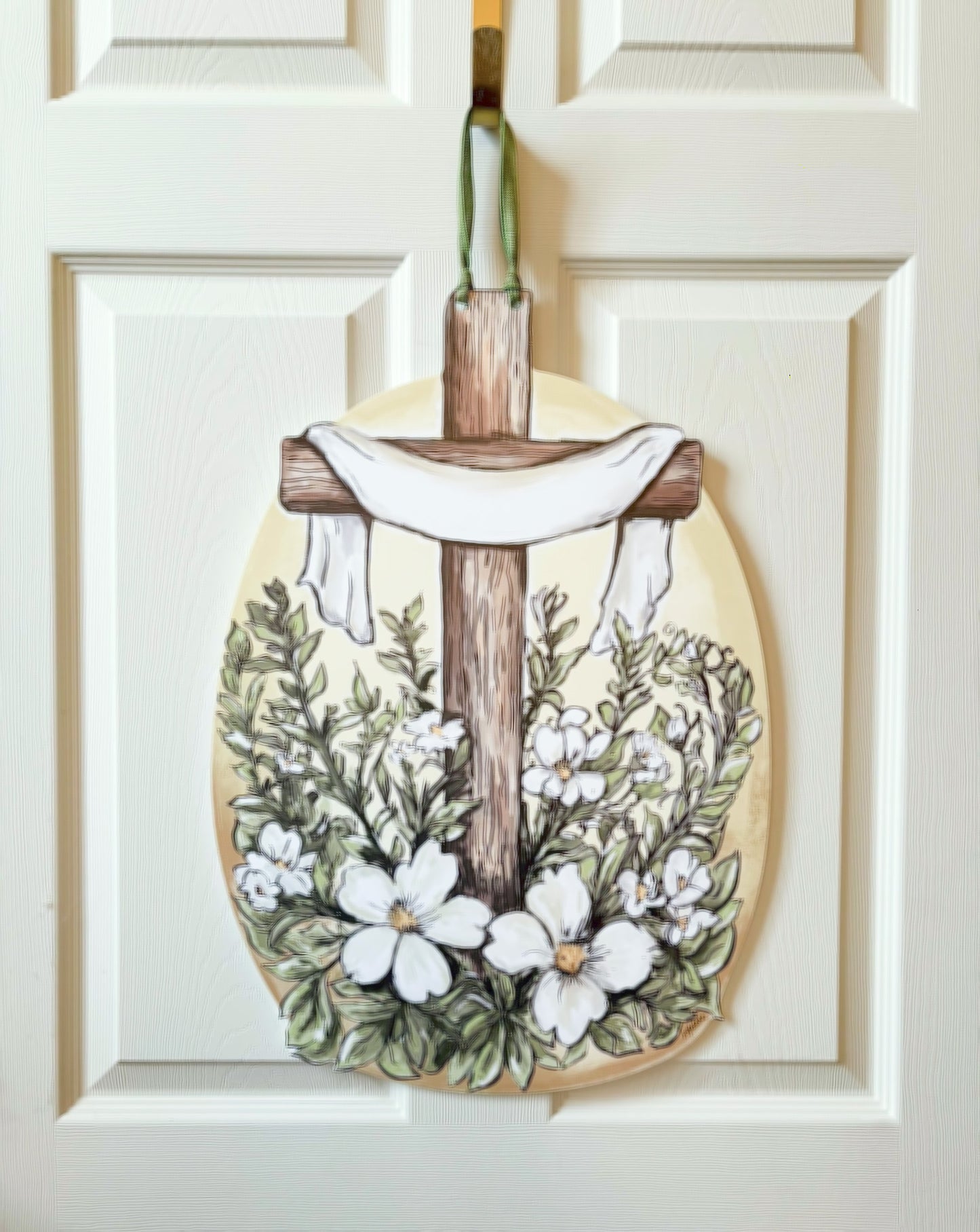 Easter Cross Door Hanger - He Is Risen Pretty Decor