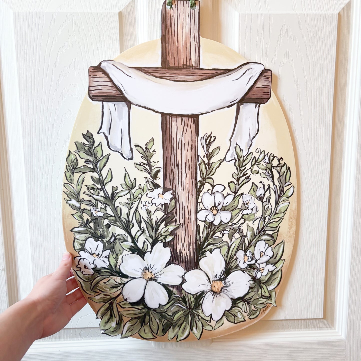 Easter Cross Door Hanger - He Is Risen Pretty Decor