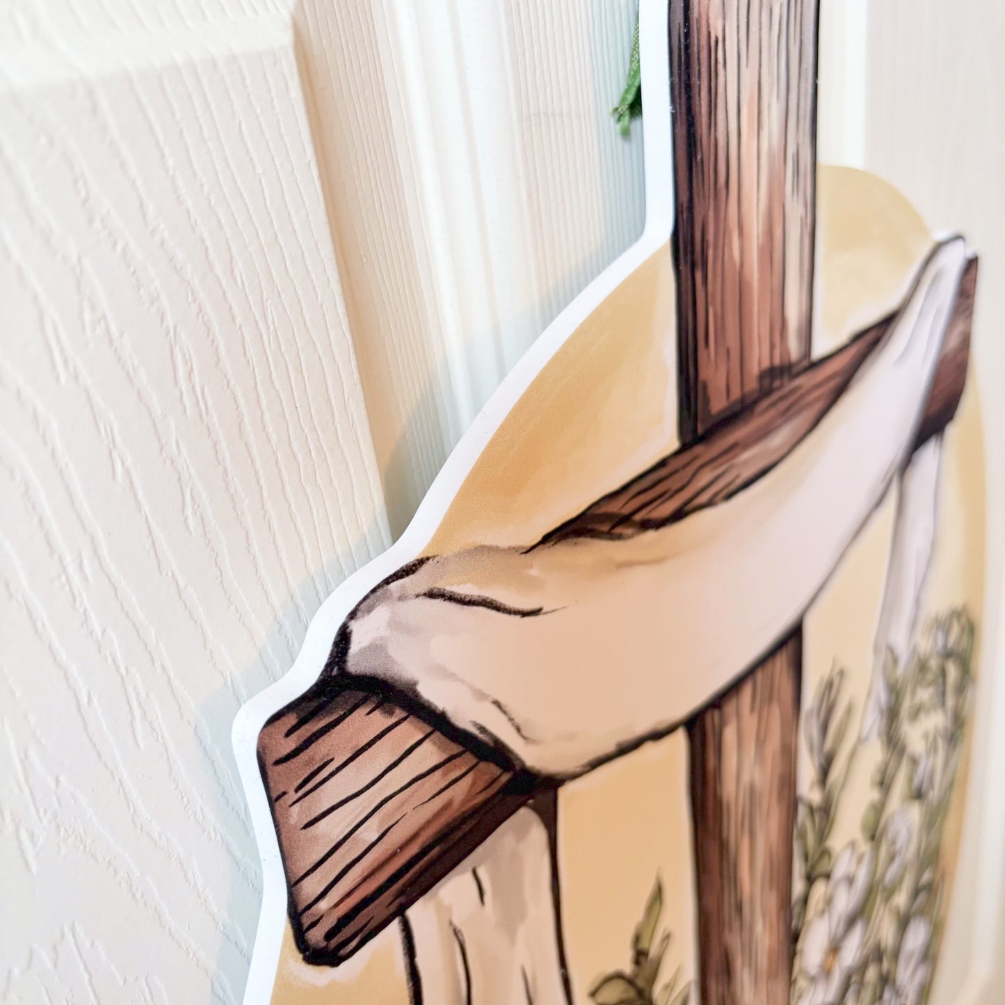 Easter Cross Door Hanger - He Is Risen Pretty Decor