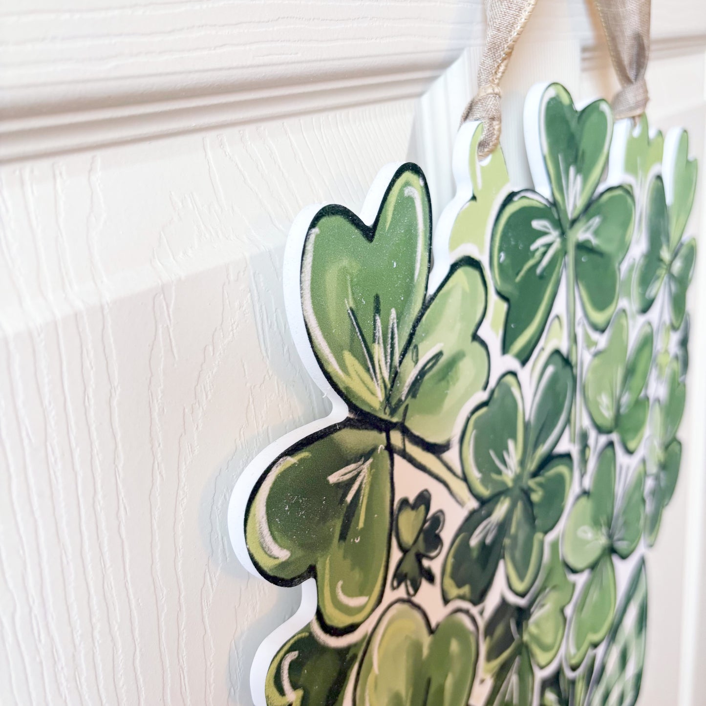 Clover Bouquet Door Hanger - Lucky St. Patrick's Day Decor