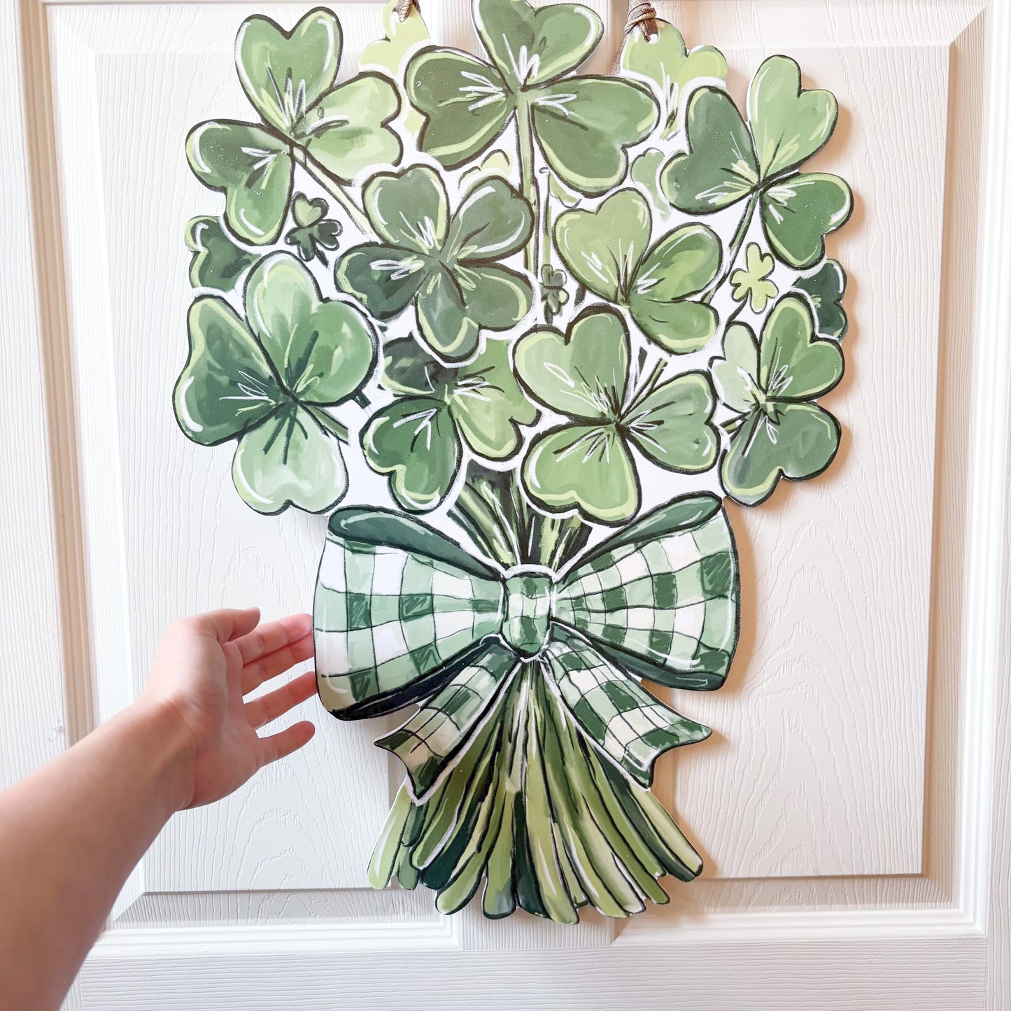 Clover Bouquet Door Hanger - Lucky St. Patrick's Day Decor