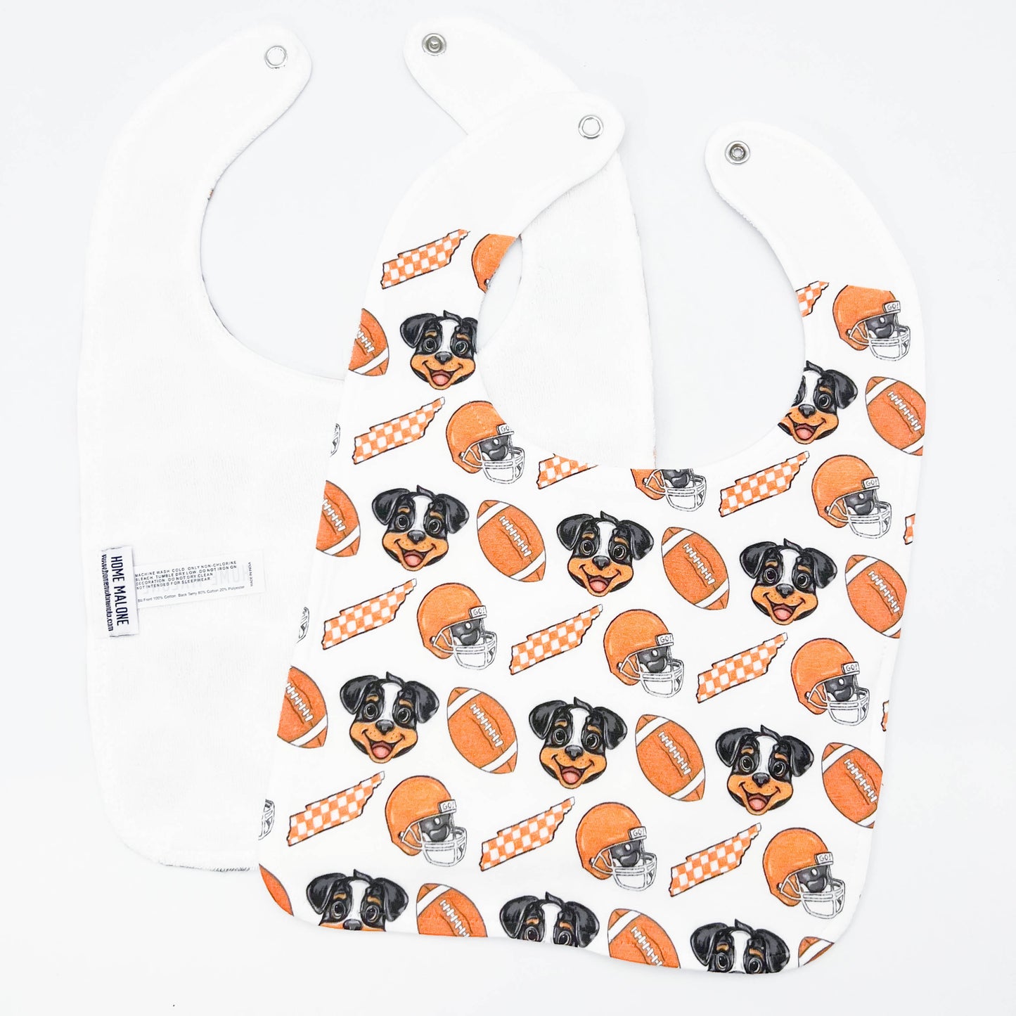 Bluetick Coonhound Football Baby Bib