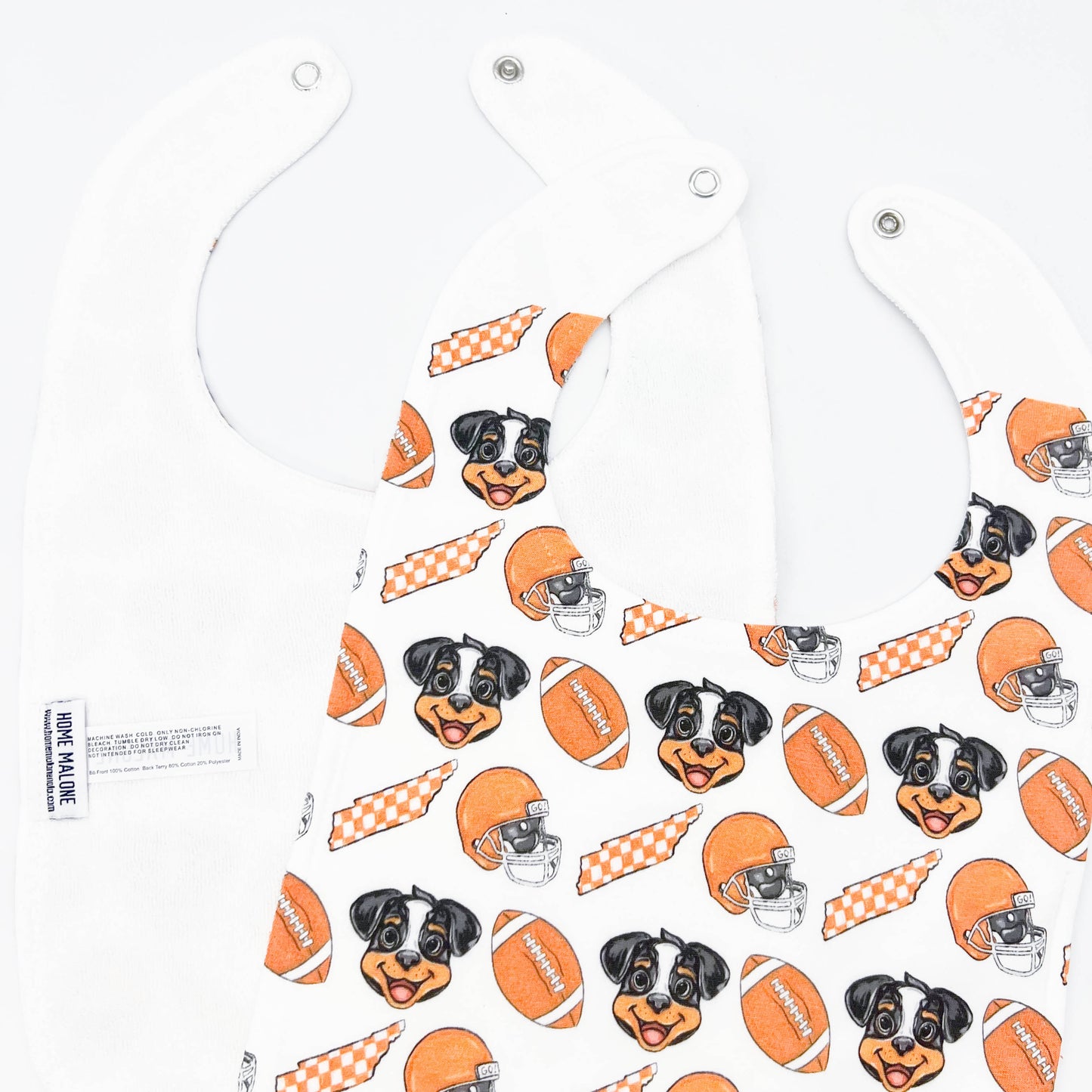 Bluetick Coonhound Football Baby Bib
