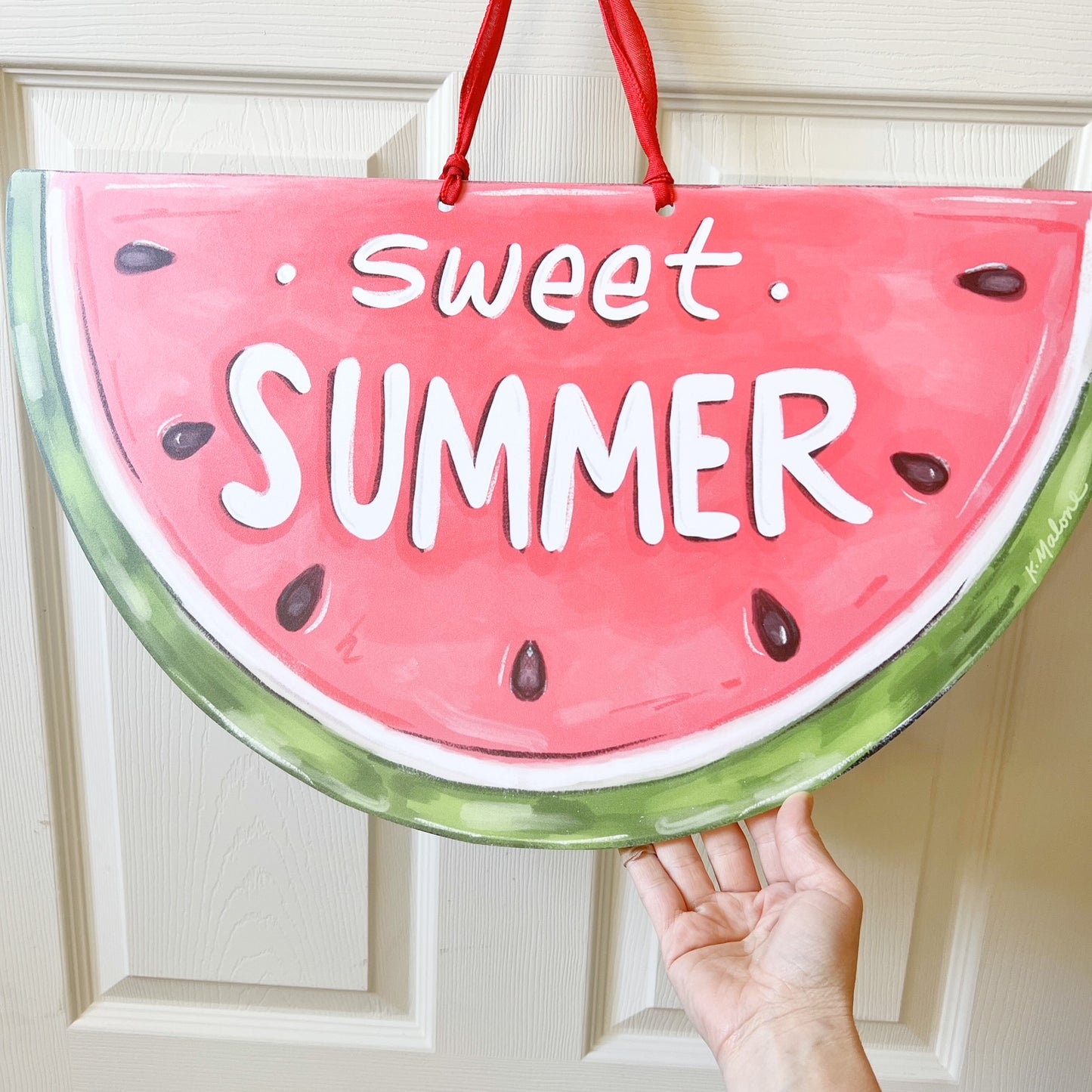 Sweet Summertime Watermelon Door Hanger