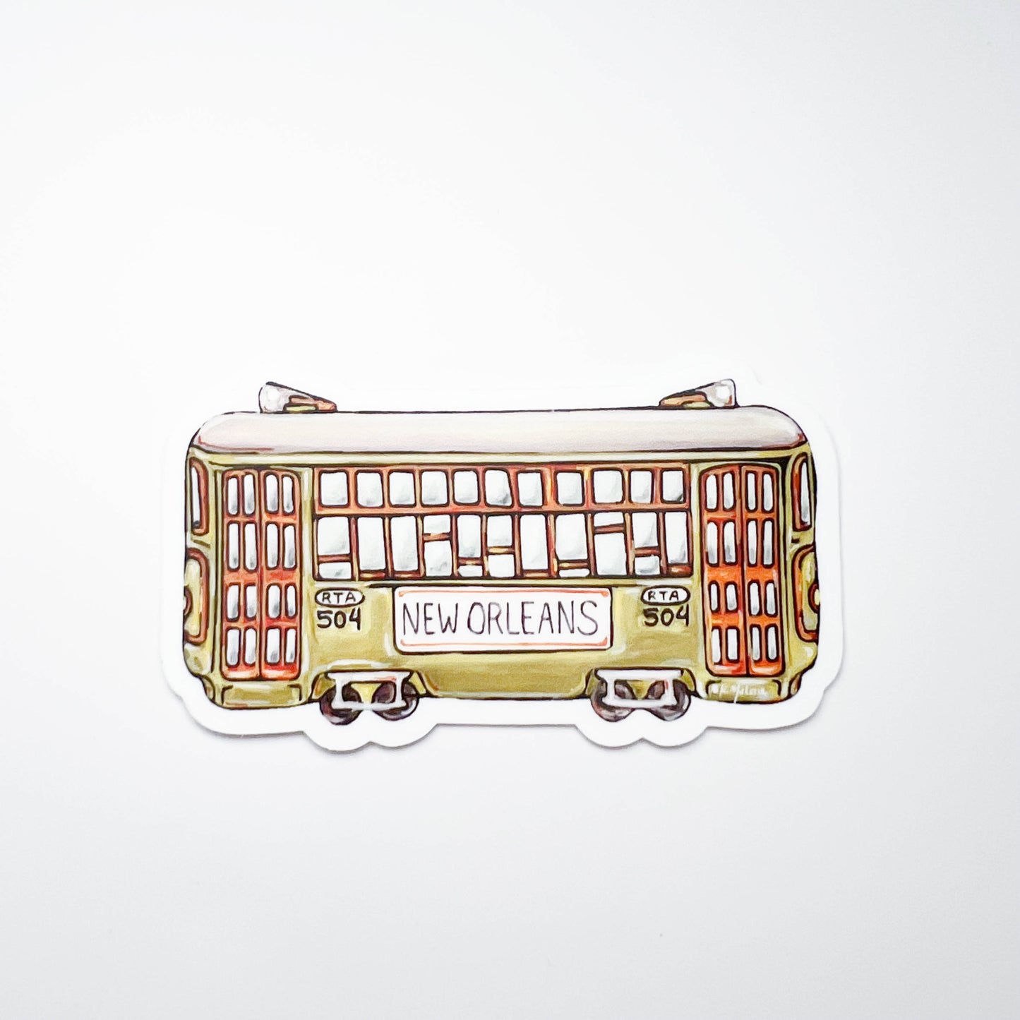 Green Streetcar Sticker