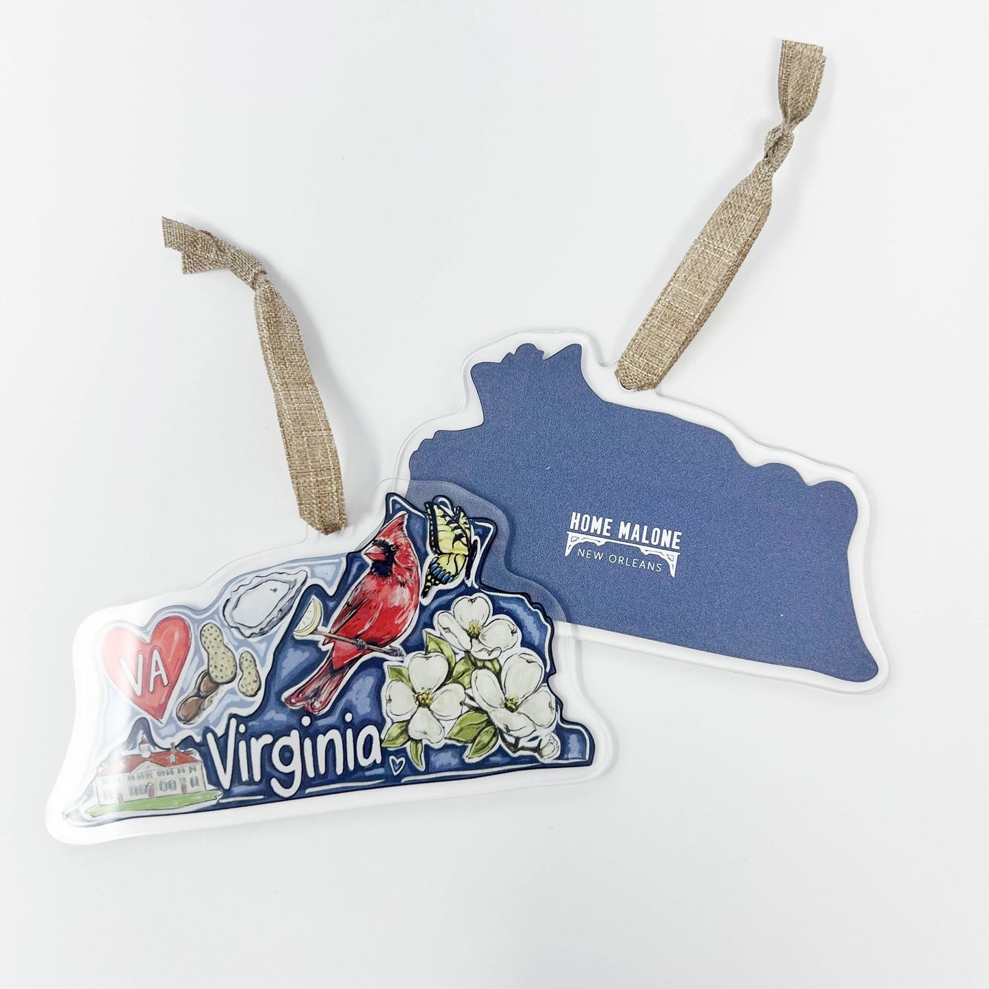 Acrylic Virginia State Favorites Ornament