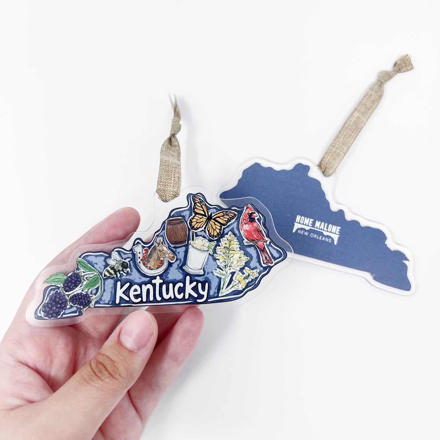 Acrylic Kentucky State Favorites Ornament