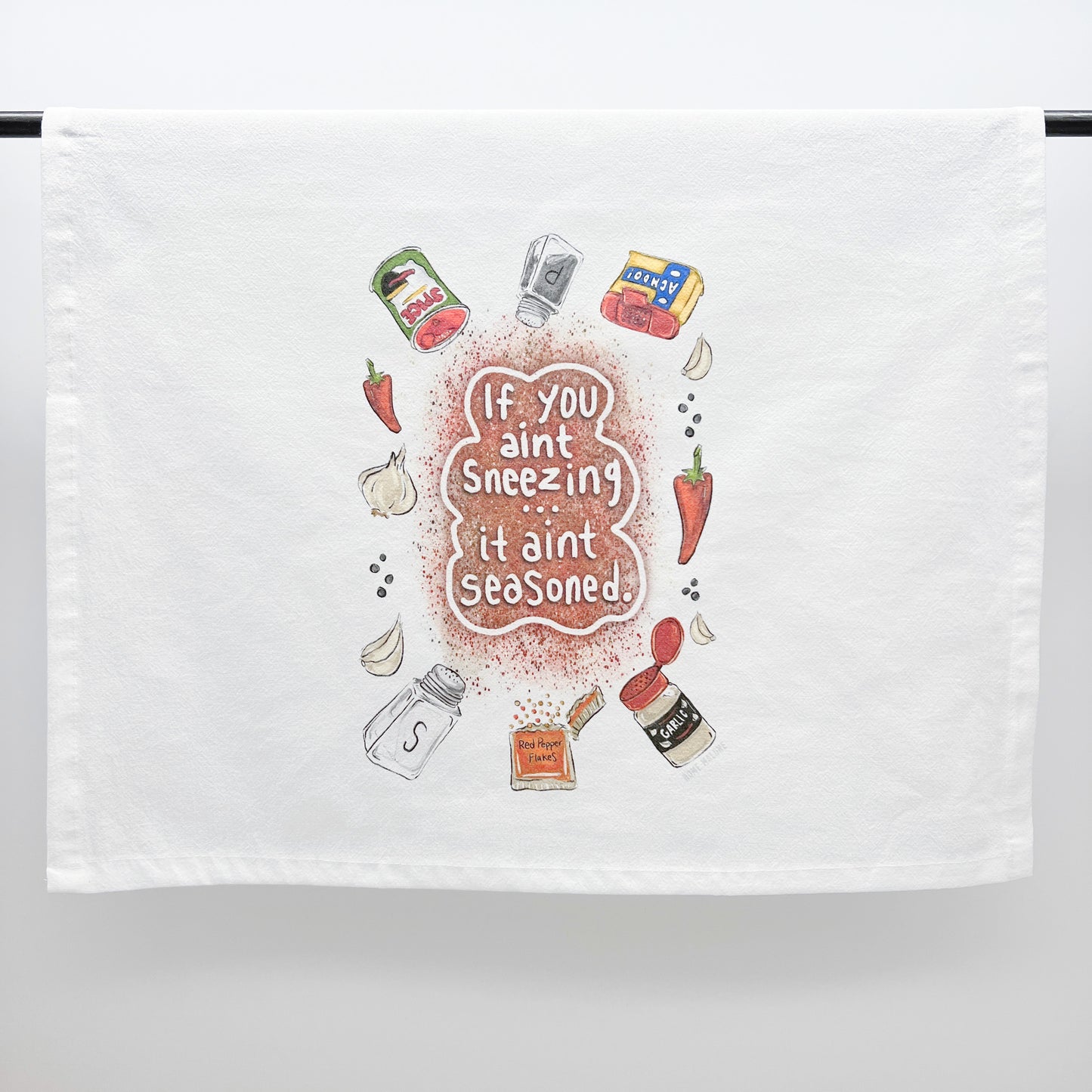 It Ain't Seasoned Tea Towel - Fun Spicy Southern Kitchen