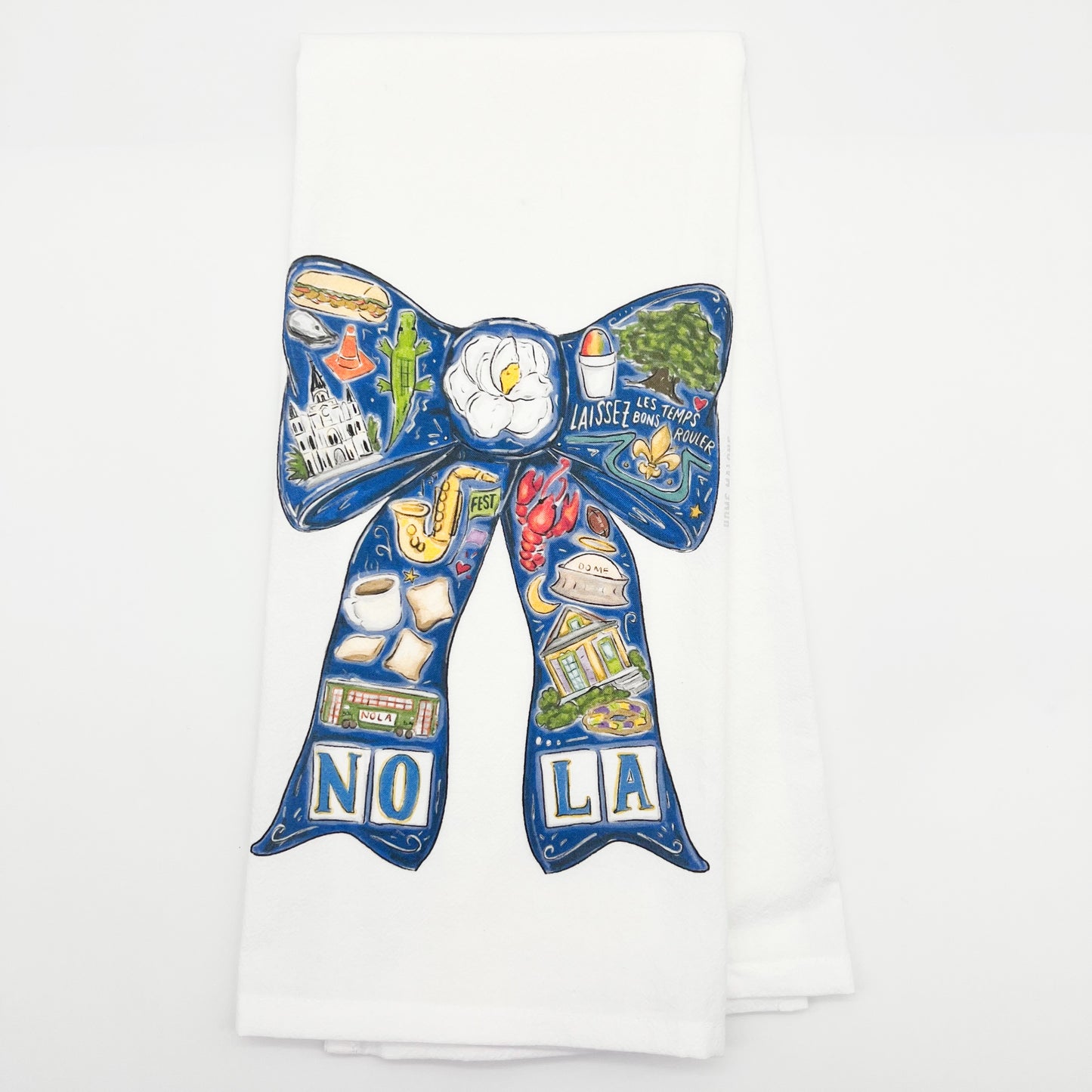 Best Of NOLA Bow Tea Towel - New Orleans Kitchen Decor