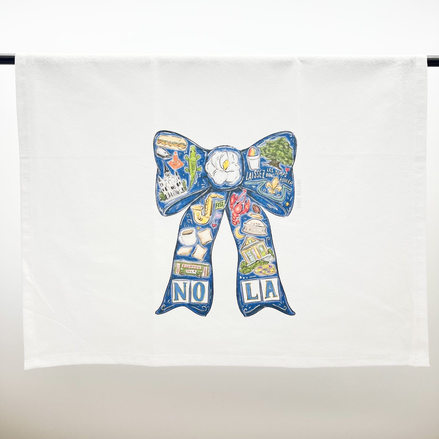 Best Of NOLA Bow Tea Towel - New Orleans Kitchen Decor