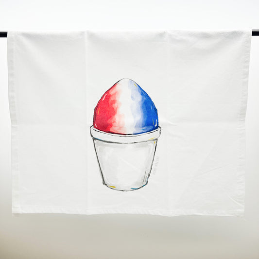 Red White and Blue SnowCone Towel - Sweet Summer Treat Decor