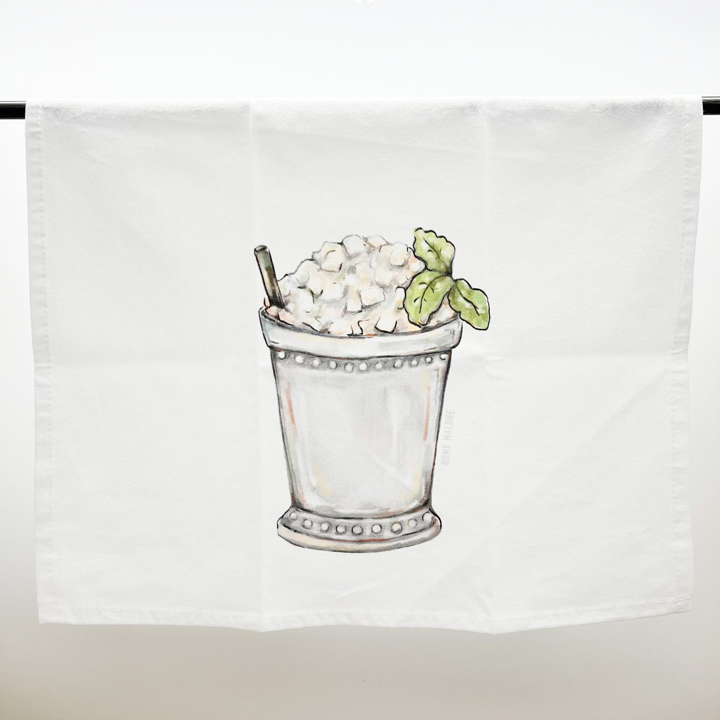 Mint Julep Towel - Derby Summer Cocktail Kitchen Decor