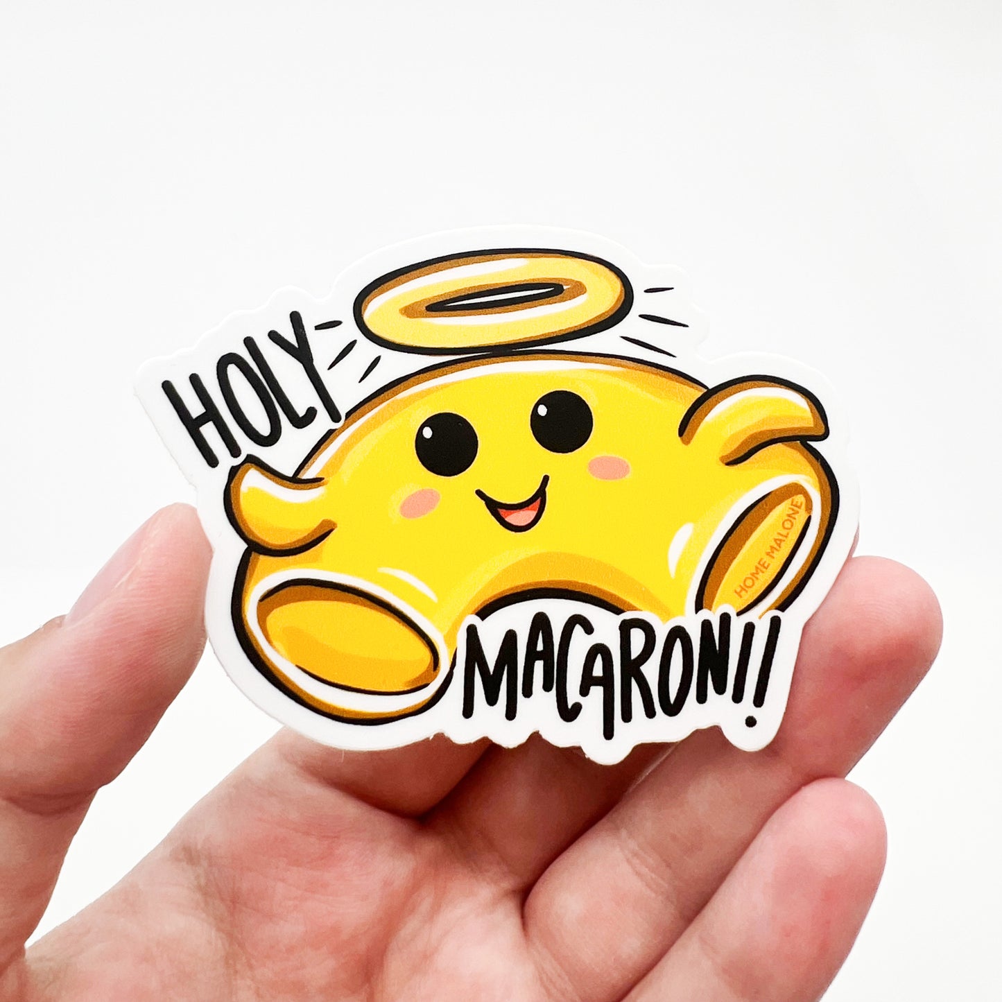 Holy Macaroni Sticker-Cute Funny Laptop Water Bottle Decal