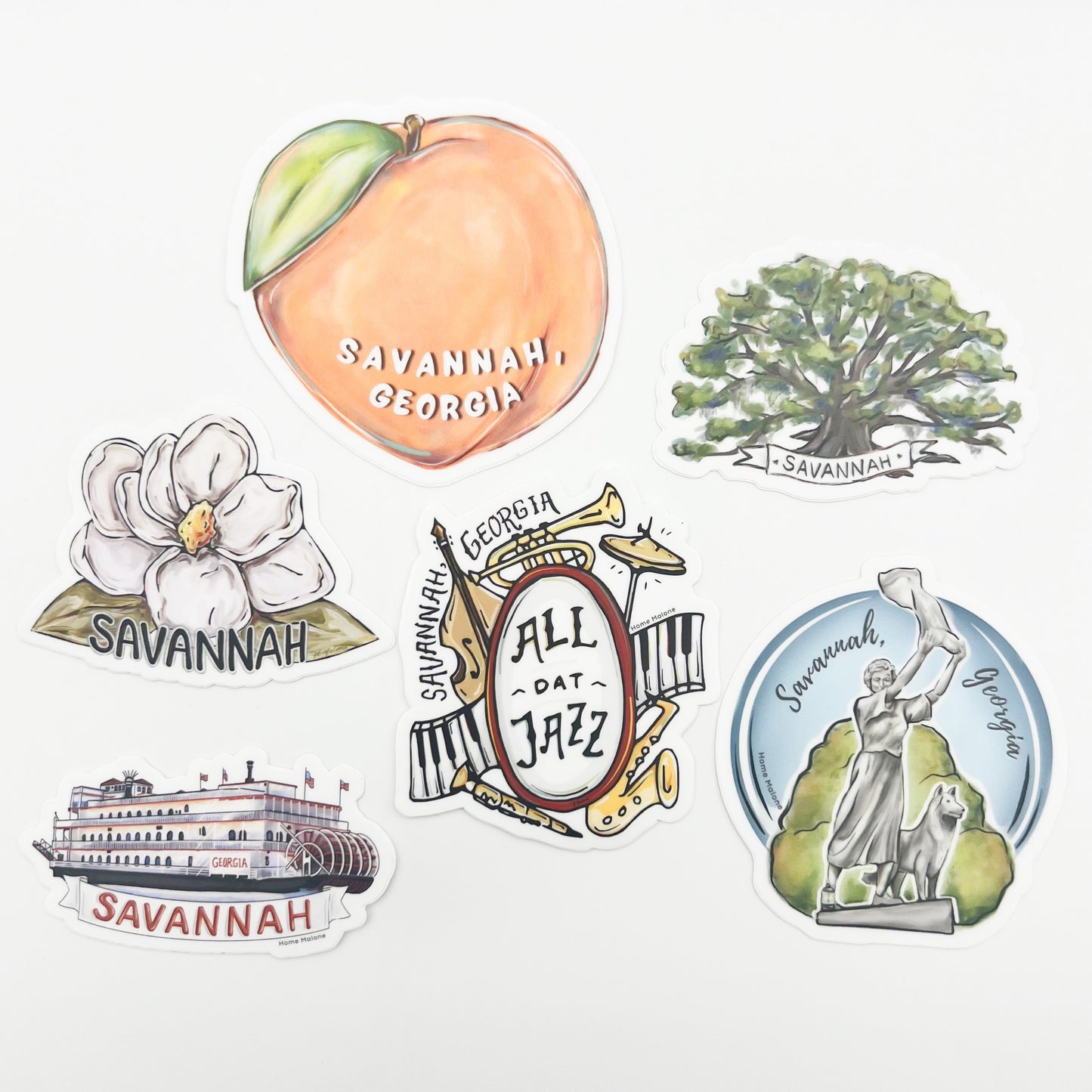 Savannah Peach Sticker