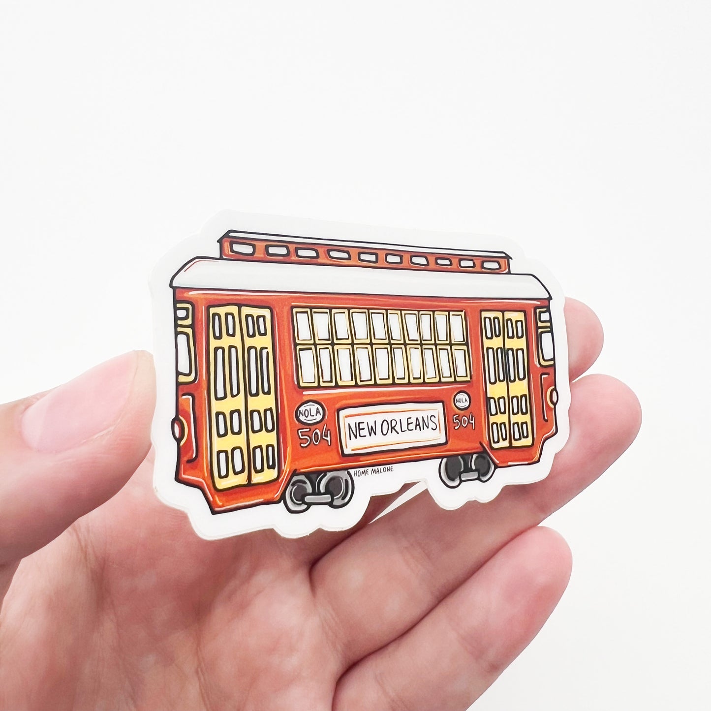 Red Streetcar Sticker