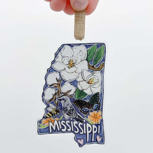 Acrylic Mississippi State Favorites Ornament- Souvenir