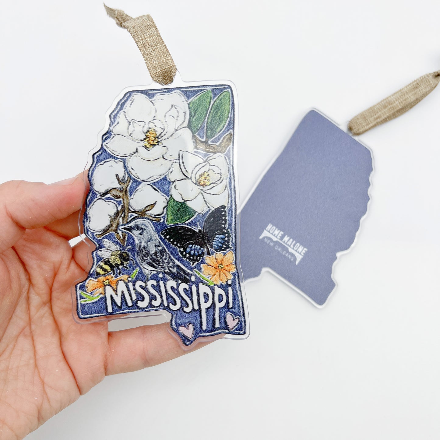 Acrylic Mississippi State Favorites Ornament- Souvenir