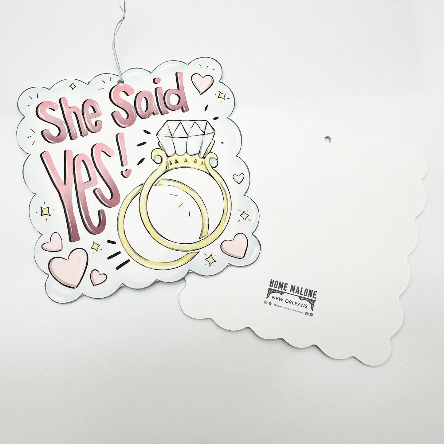 She Said Yes! Wedding Decornament