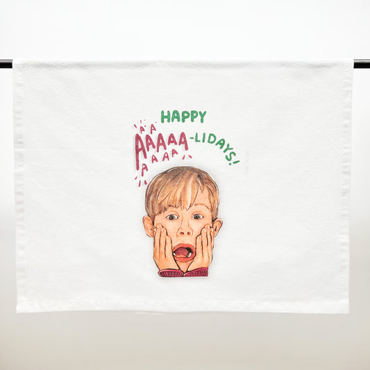 Happy AAA-lidays Tea Towel Holiday Christmas Movie Decor