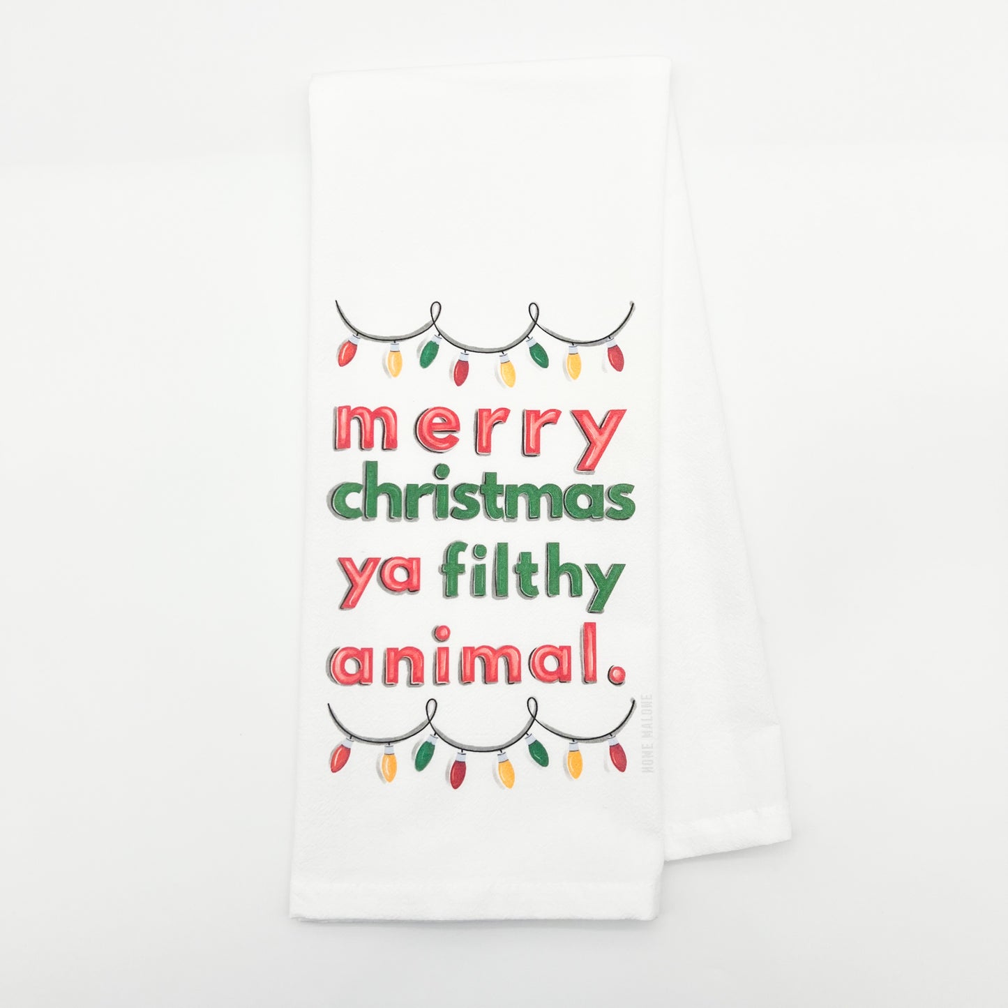 Filthy Animal Tea Towel Christmas Classic Phrase Holiday