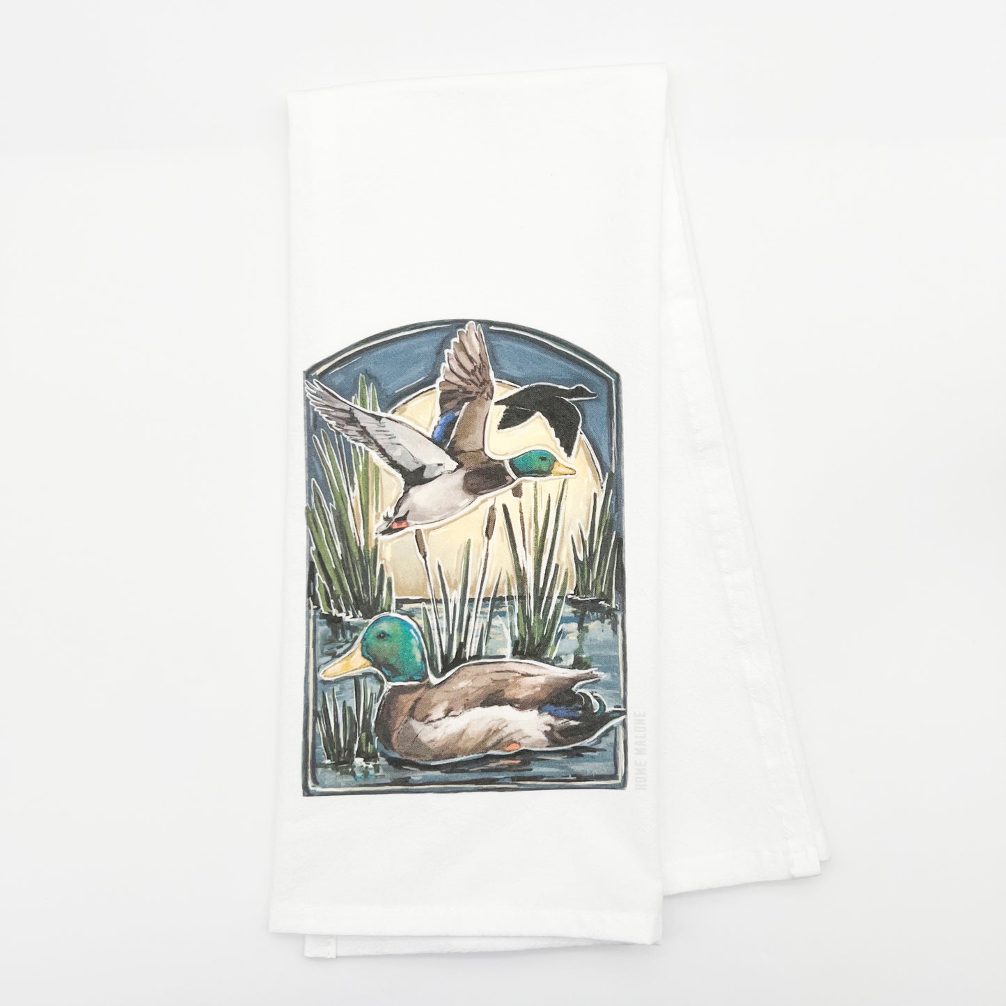 Mallard Ducks Tea Towel Outdoorsy Marshland Decorative