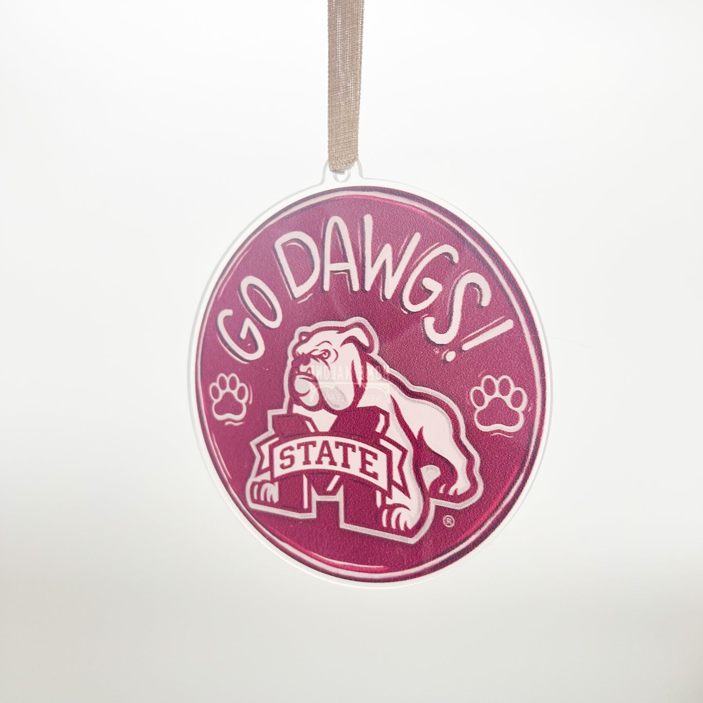 Mississippi State Go Dawgs Acrylic Ornament