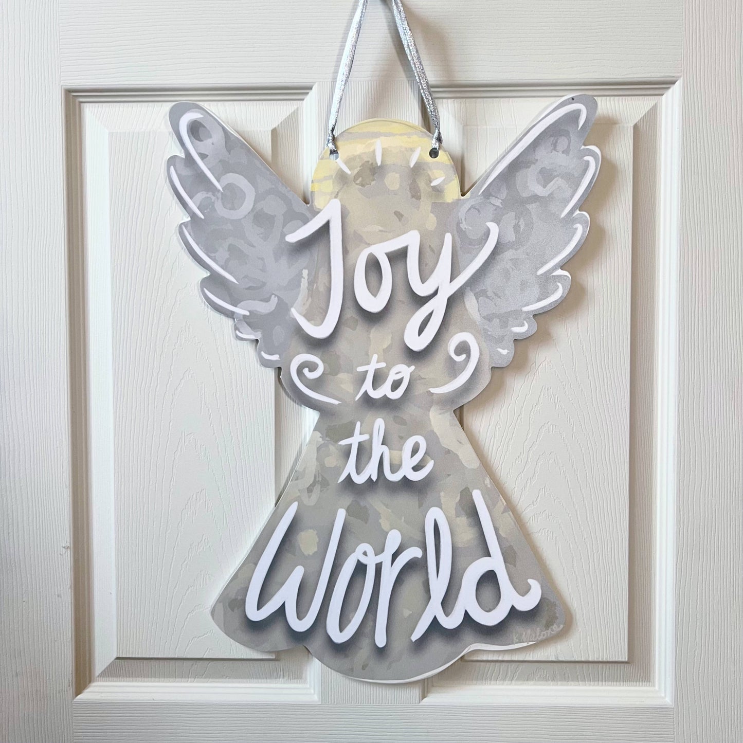 Joy To The World Angel Door Hanger