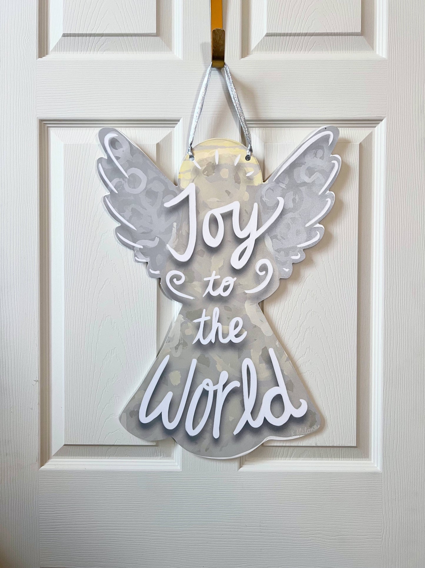 Joy To The World Angel Door Hanger