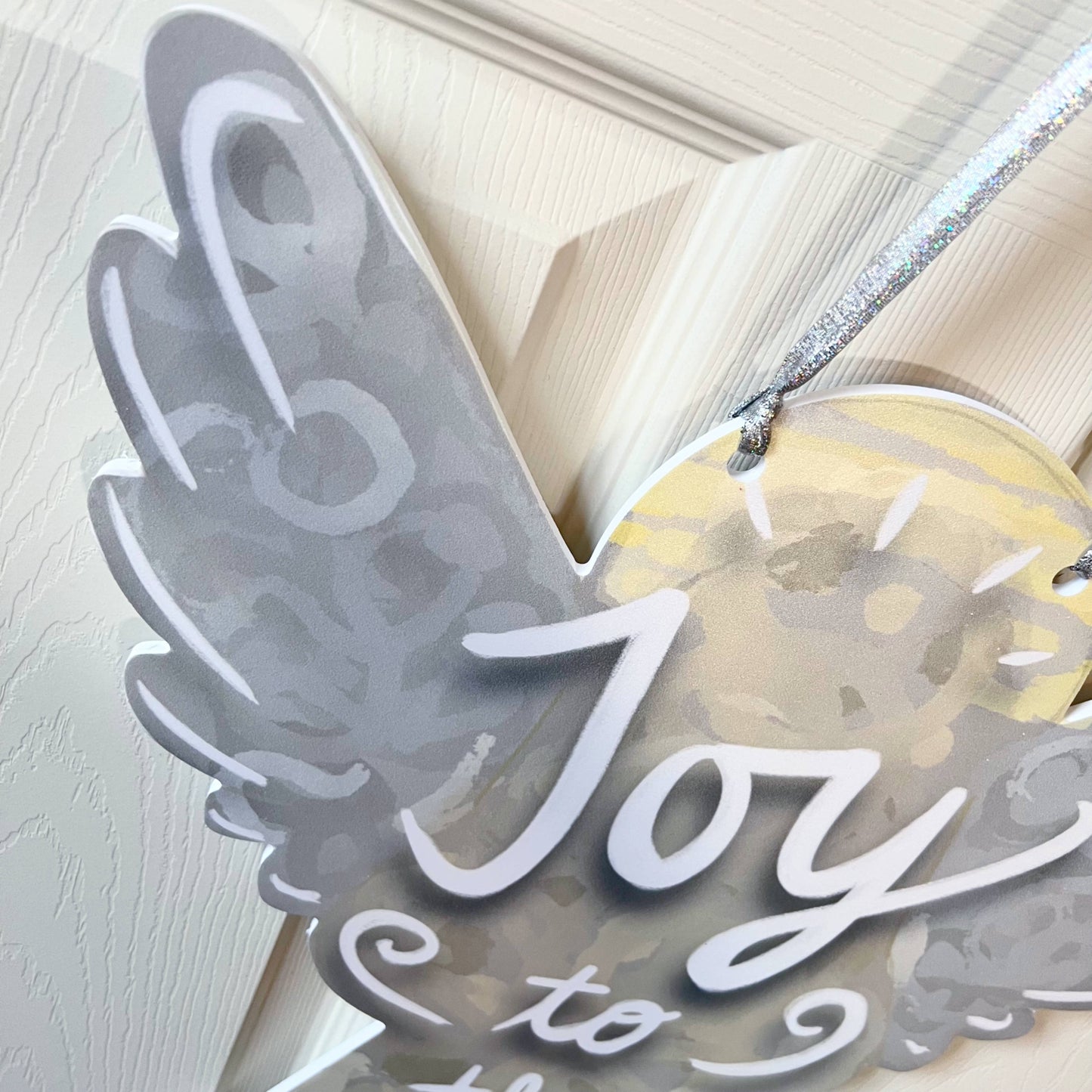 Joy To The World Angel Door Hanger