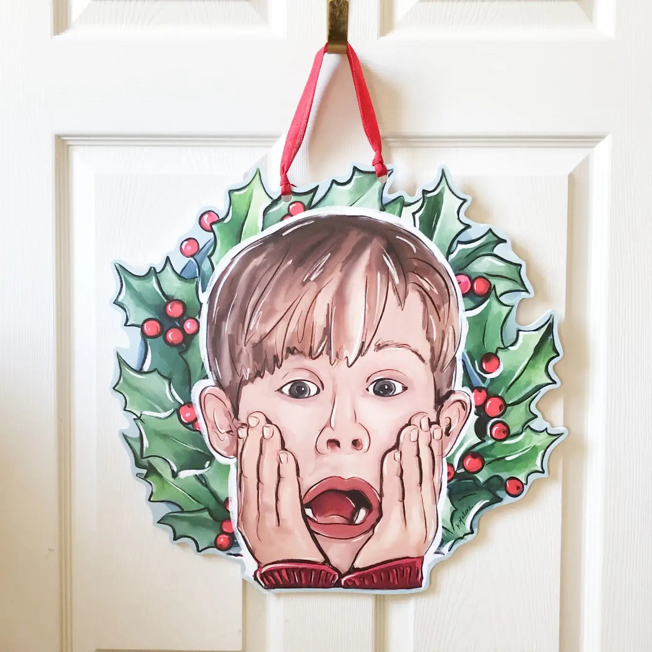 Kevin Home Alone Wreath Door Hanger