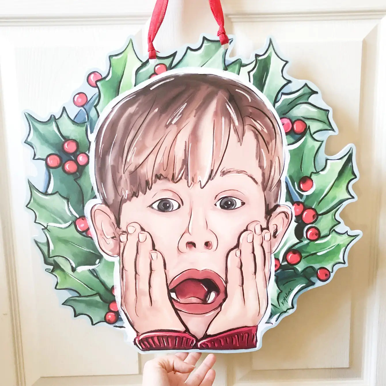 Kevin Home Alone Wreath Door Hanger