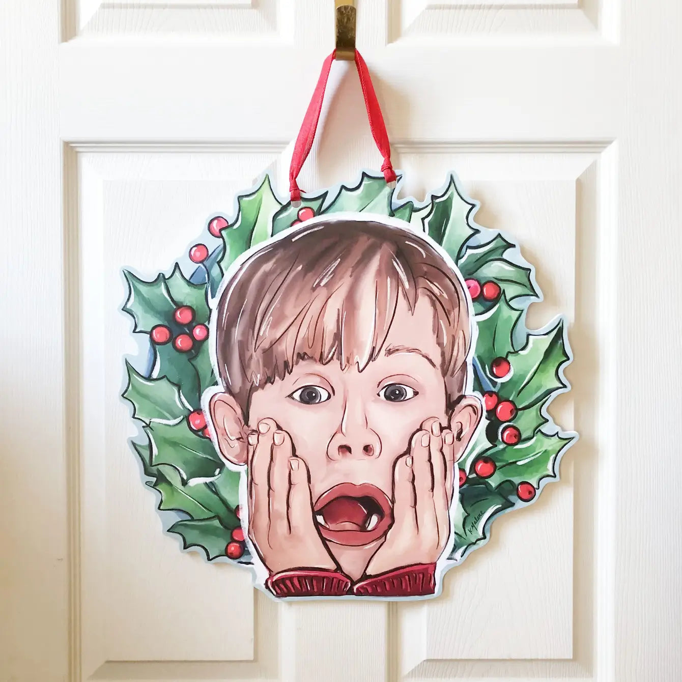 Kevin Home Alone Wreath Door Hanger