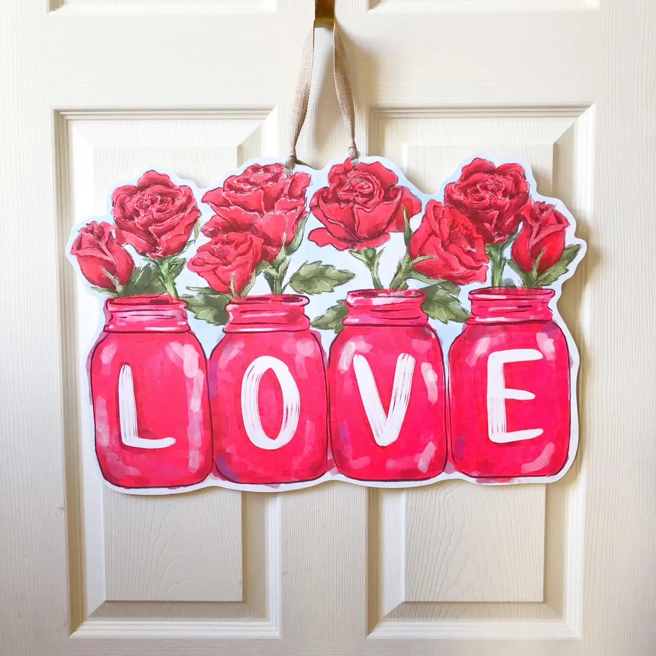 Love Mason Jars Door Hanger