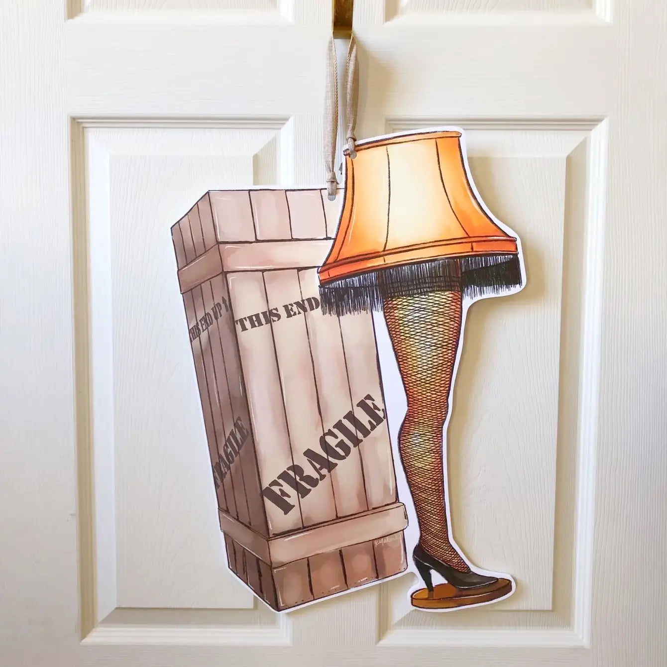 Leg Lamp Fragile Door Hanger