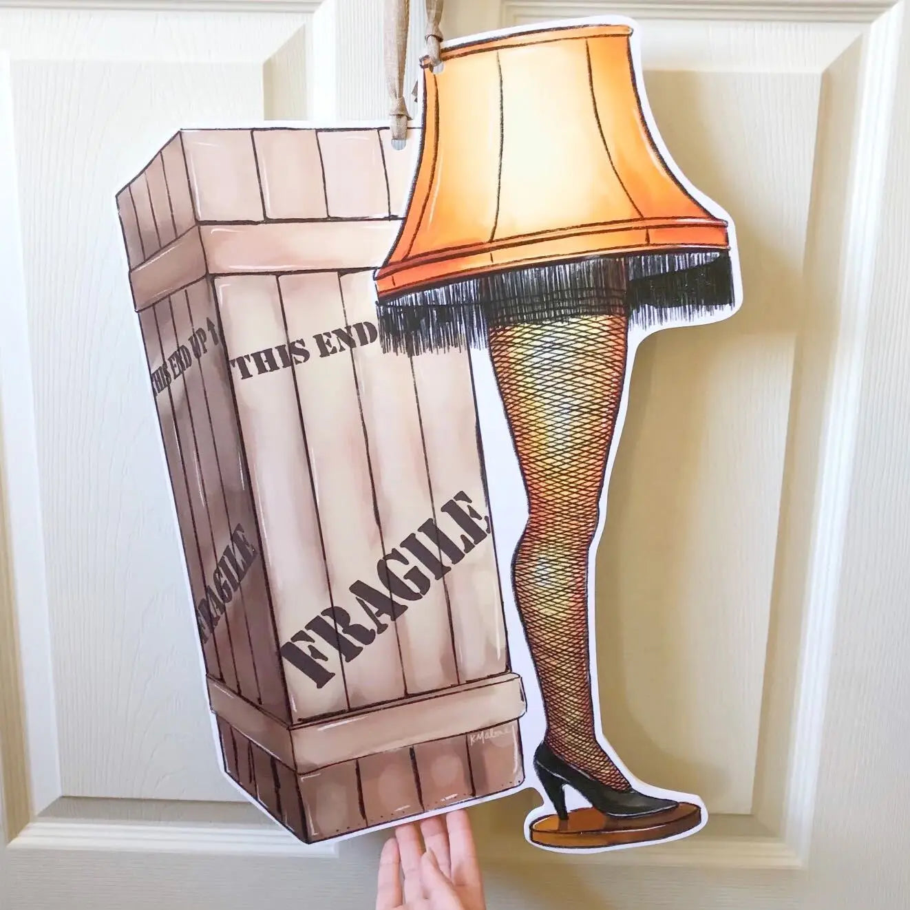 Leg Lamp Fragile Door Hanger