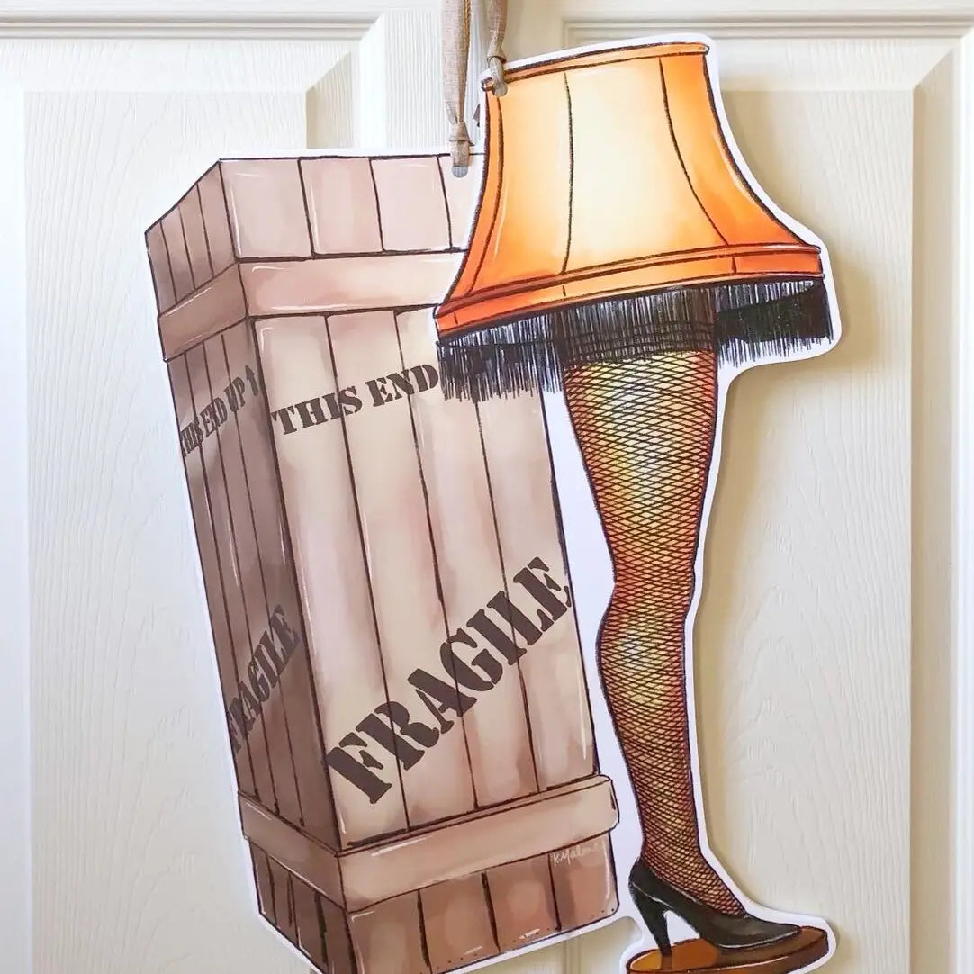 Leg Lamp Fragile Door Hanger