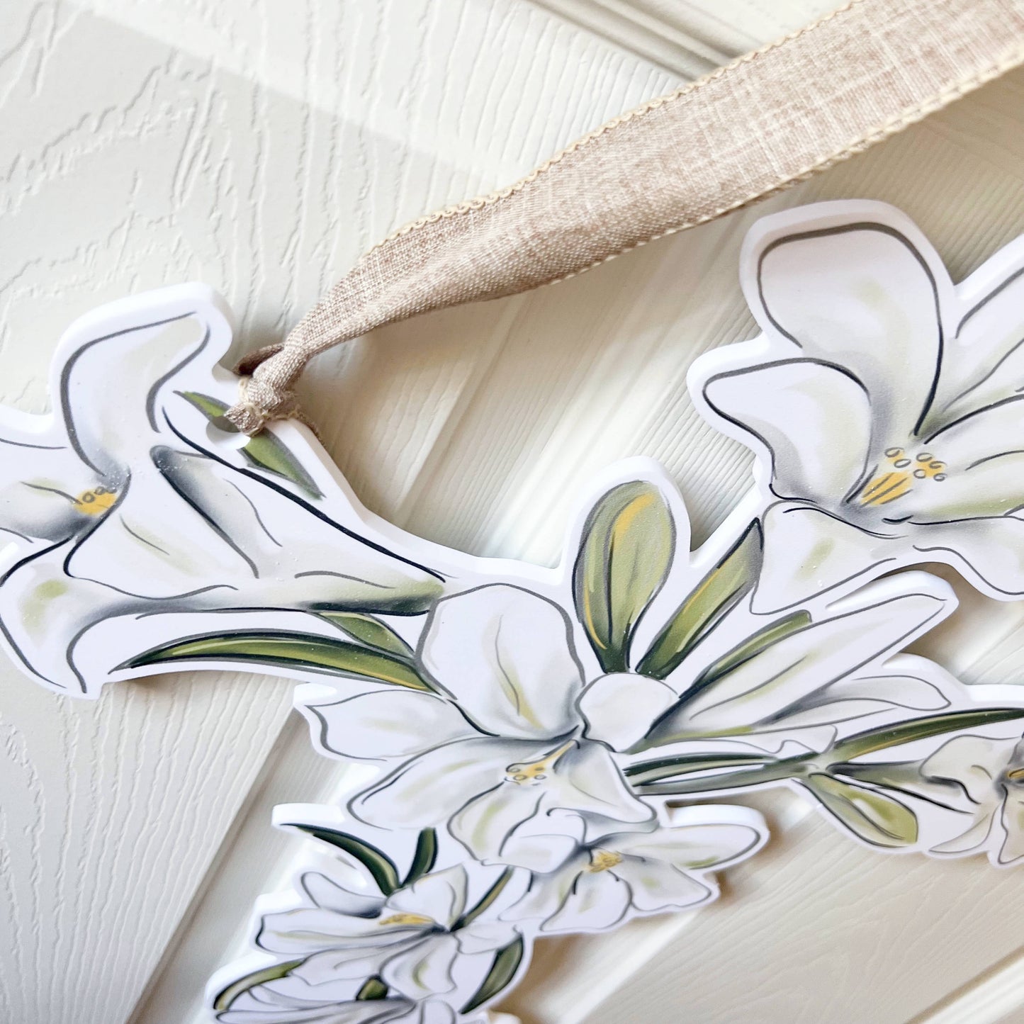 Easter Lily Cross Door Hanger