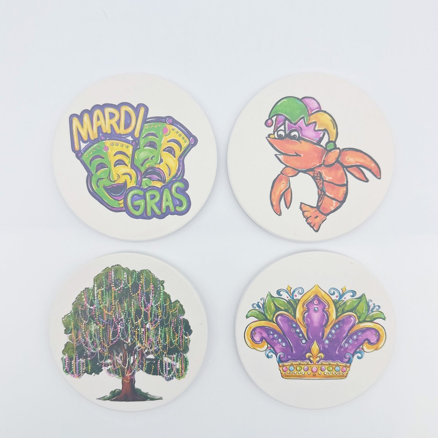 Mardi Gras Comedy Tragedy Masks Coaster