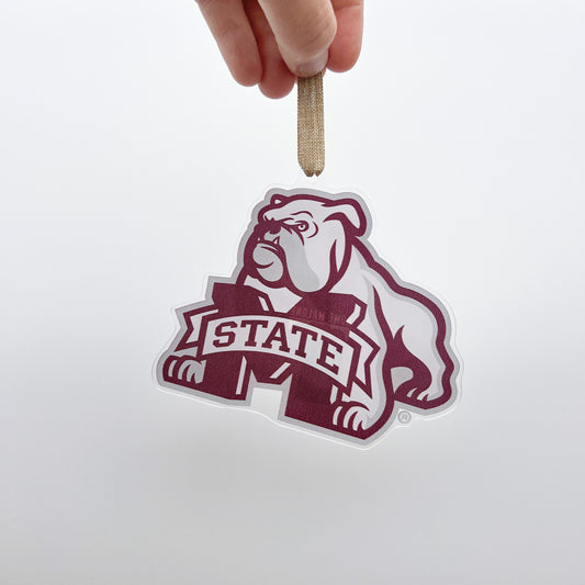 Mississippi State Bulldog Acrylic Ornament