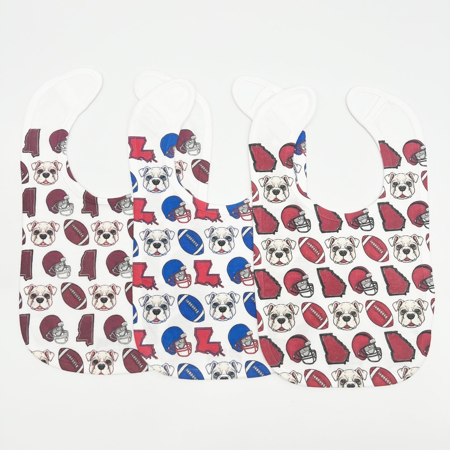 Red Bulldog Football Baby Bib-New Arrival Gift Georgia