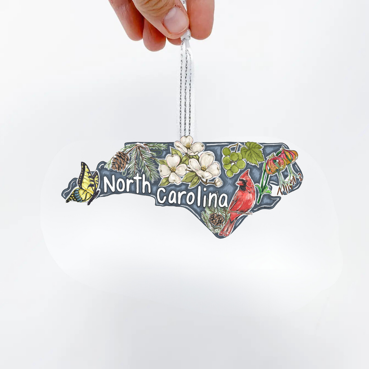 Acrylic North Carolina State Favorites Ornament-Tar Heel