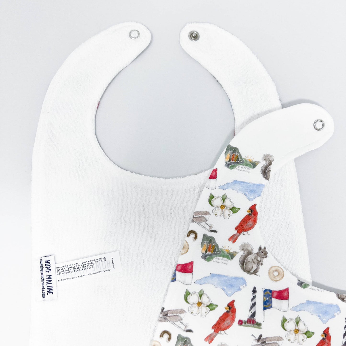 North Carolina Icons Baby Bib