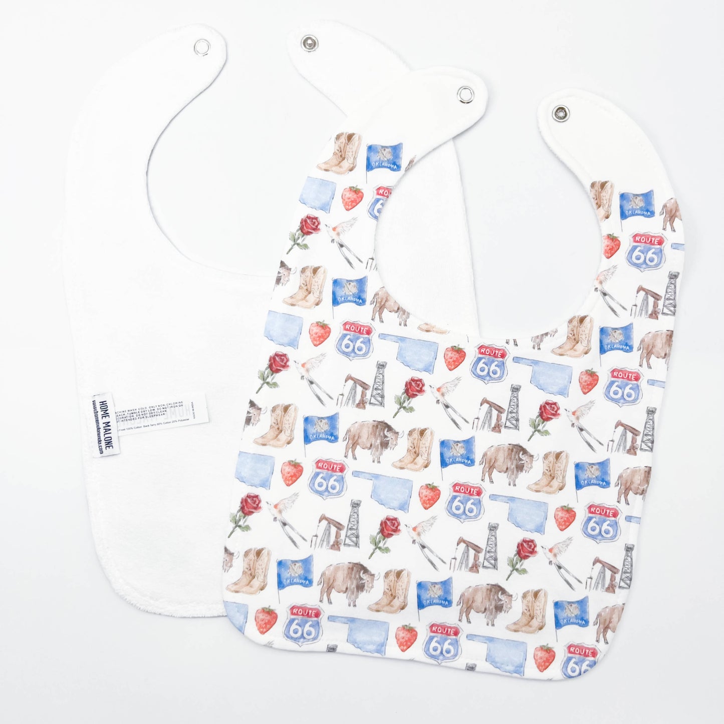 Oklahoma Icons Baby Bib