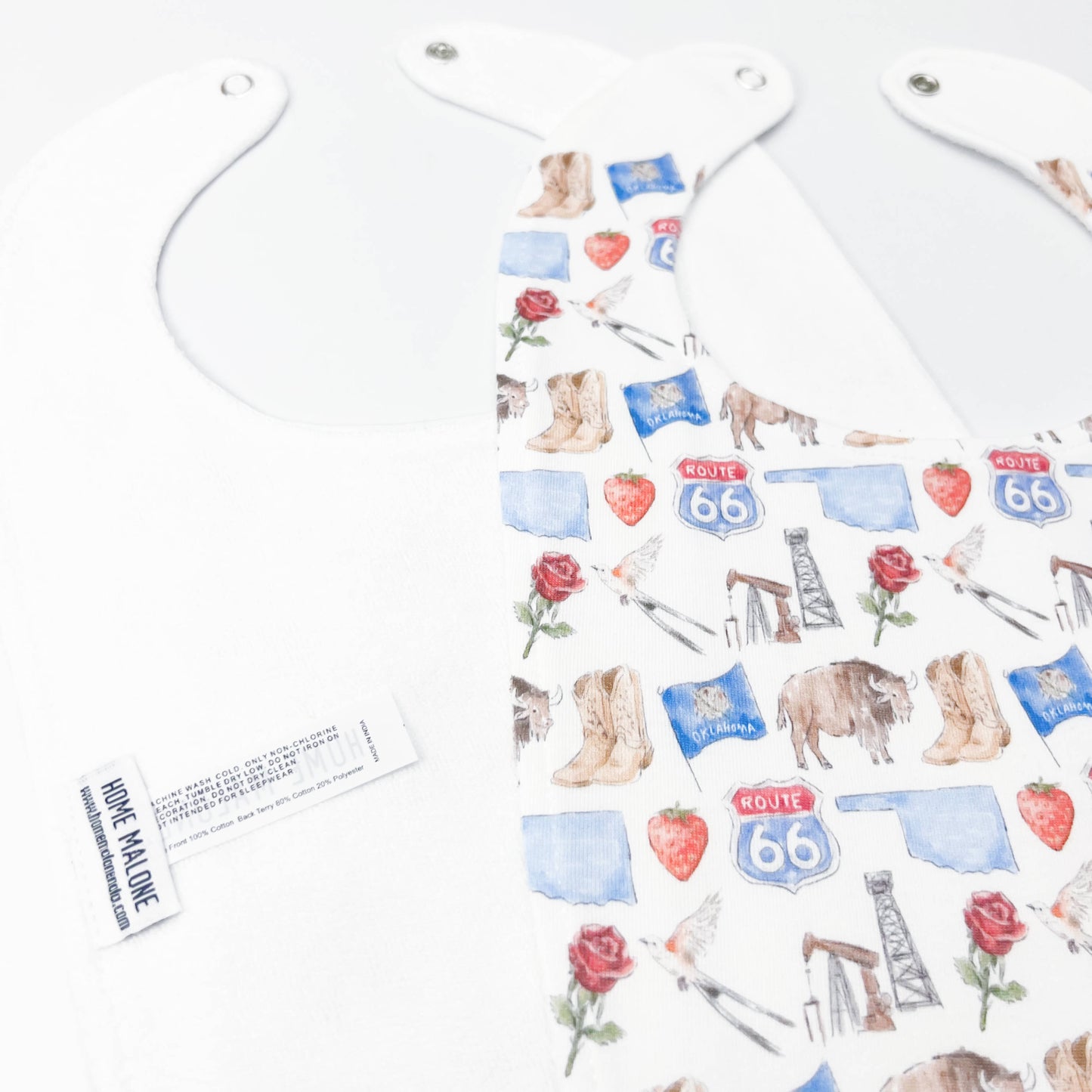 Oklahoma Icons Baby Bib