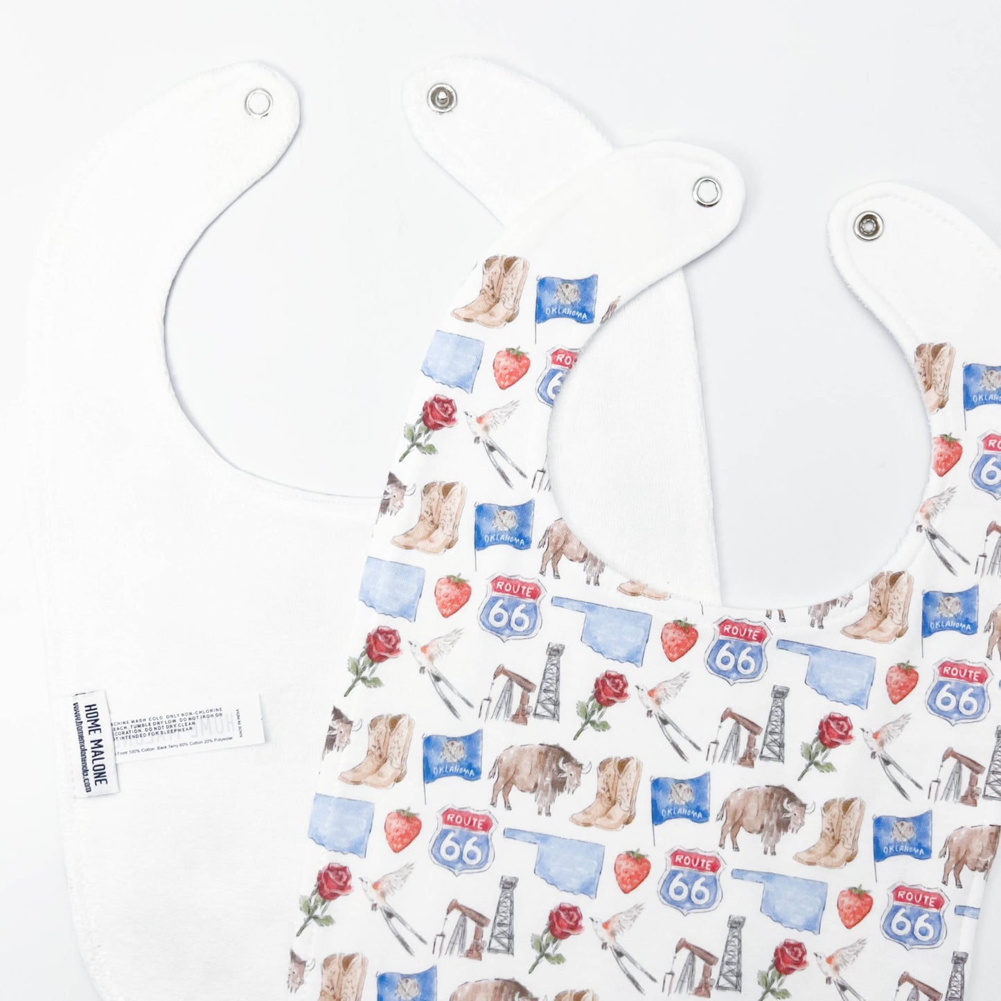 Oklahoma Icons Baby Bib