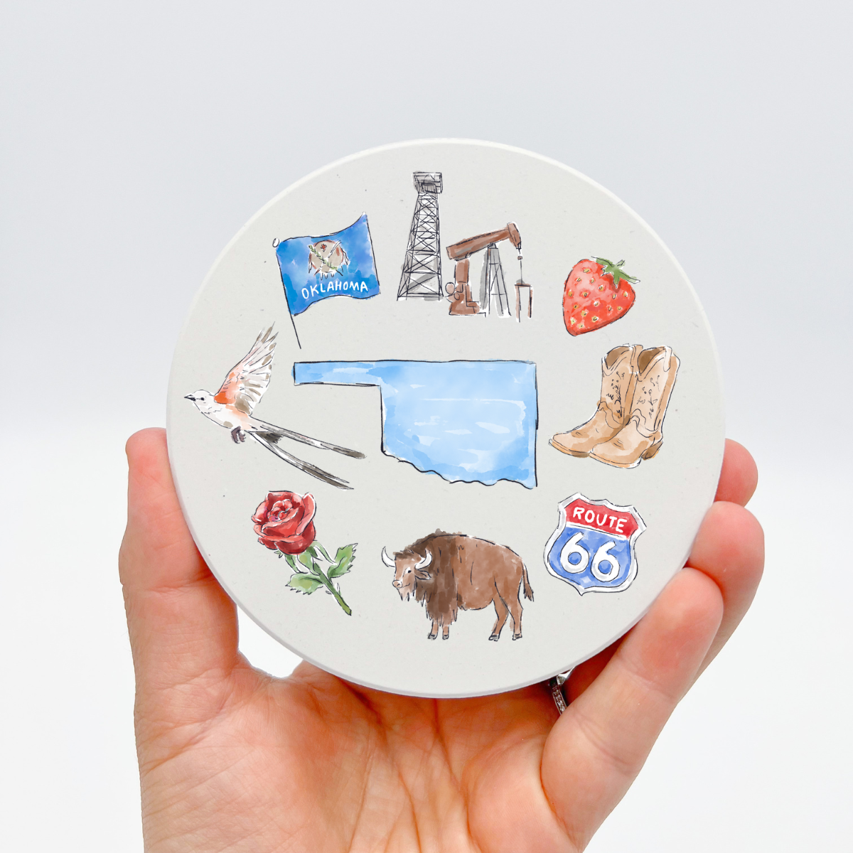 Oklahoma Icons Coaster