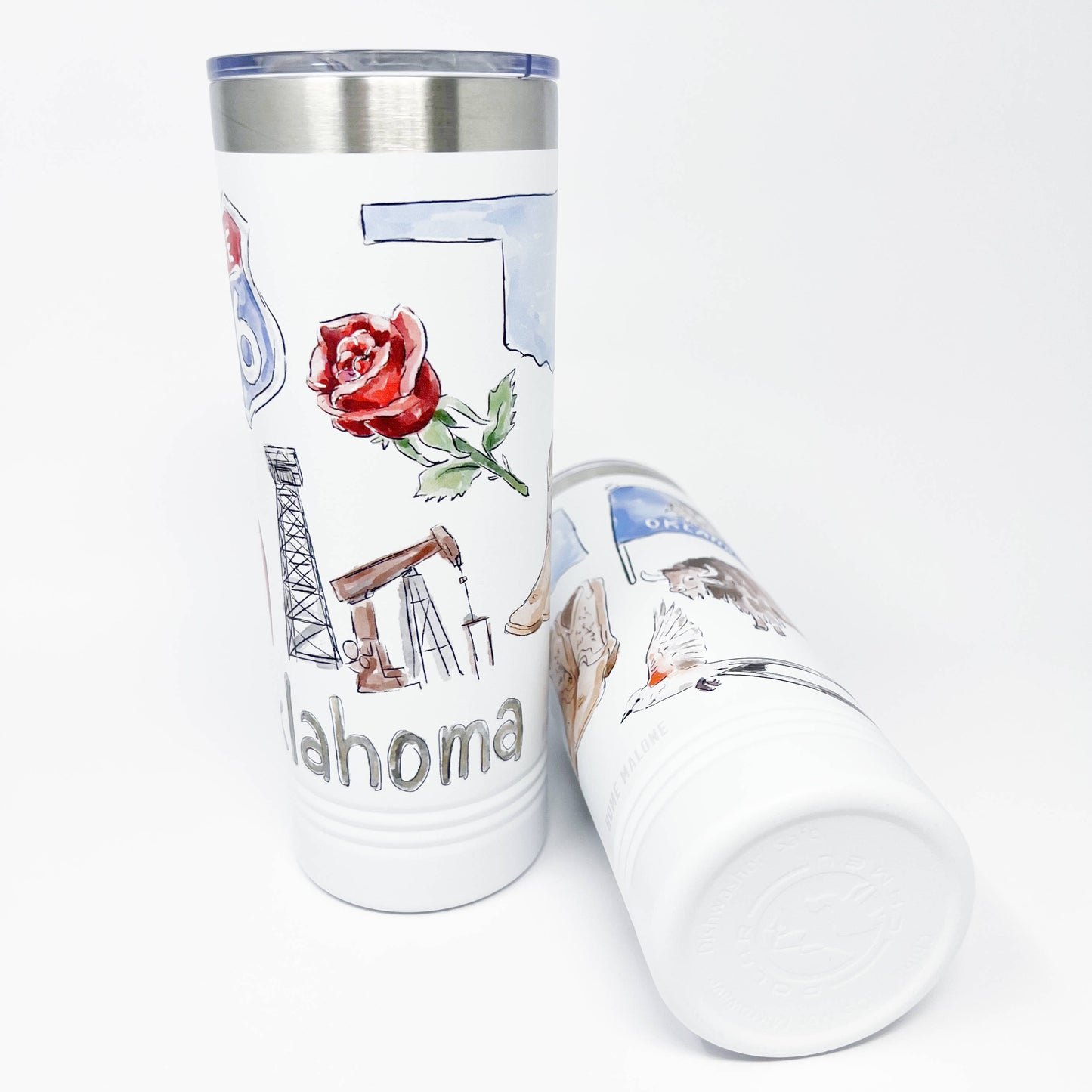 Oklahoma Icons Skinny Tumbler 22oz