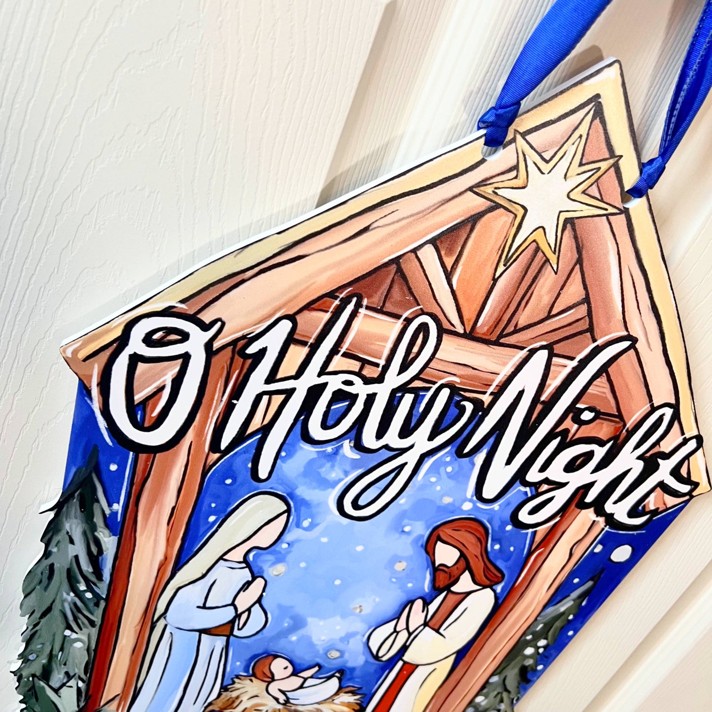 O Holy Night Nativity Door Hanger
