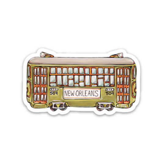 Green Streetcar Sticker