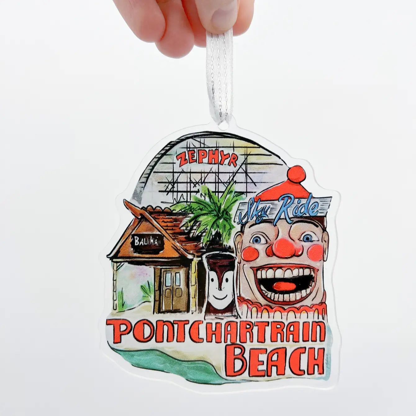 Pontchartrain Beach Acrylic Ornament